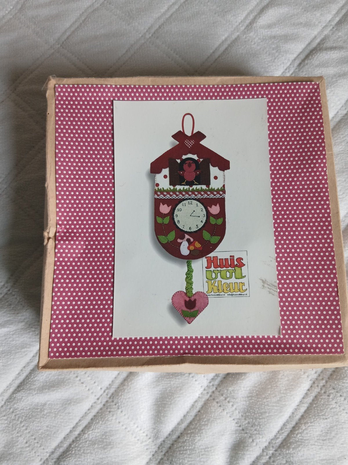 DIY Geboorteklok Lief Knutselset met Muziekdoosje, Ophalen of Verzenden, Nieuw, Knutselset