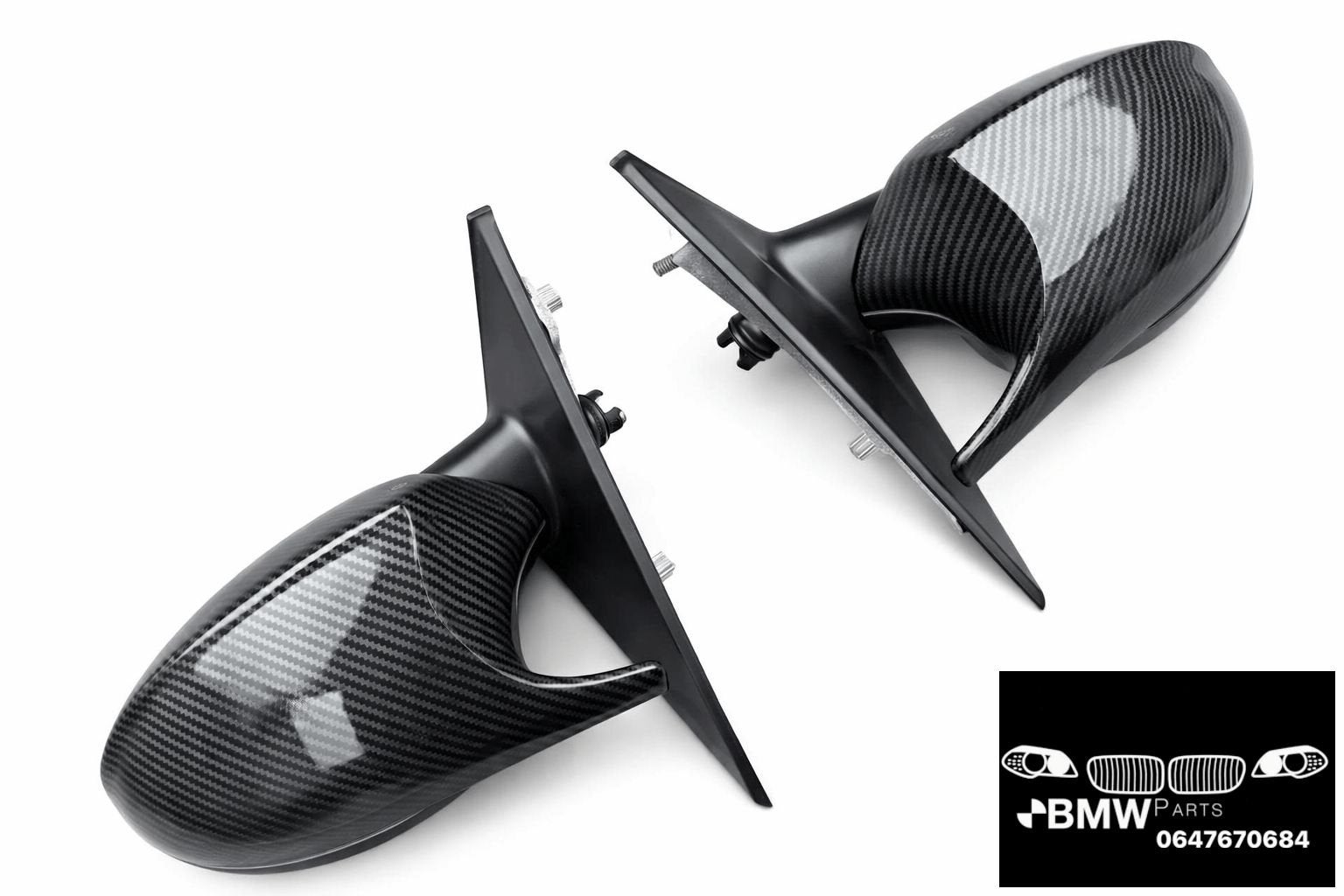 Set spiegel carbon Bmw 1-Serie E87, Gebruikt, -, Ophalen of Verzenden, -
