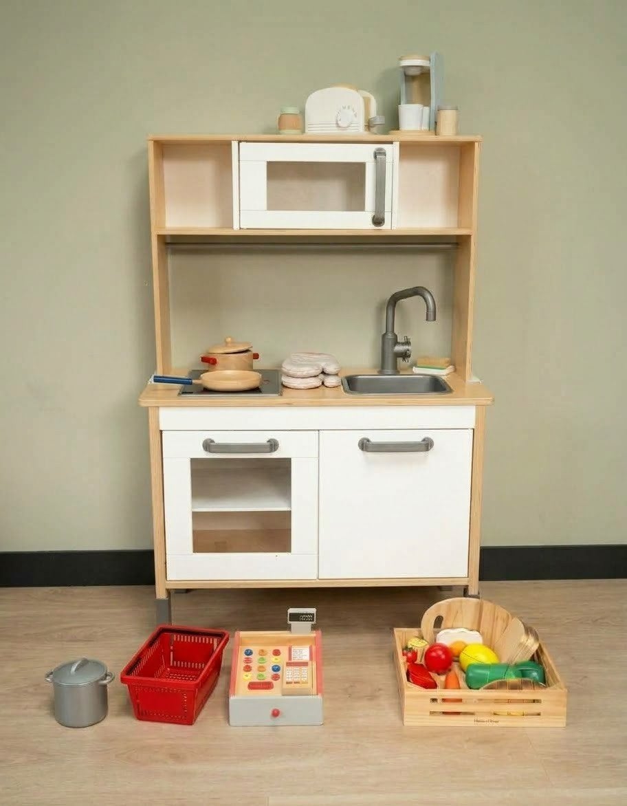 Ikea speelgoedkeuken met houten accessoires, Ophalen, Gebruikt, Ontdekken