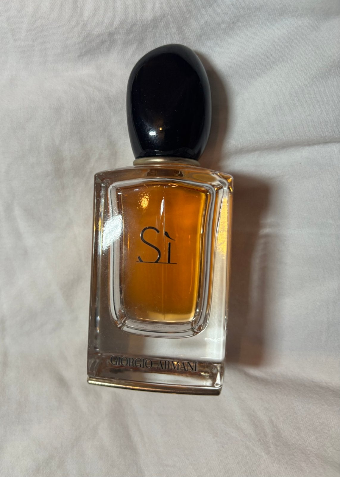 Giorgio Armani Sì Eau de Parfum - 50ml (niet helemaal vol), Ophalen of Verzenden, Gebruikt, Parfumfles