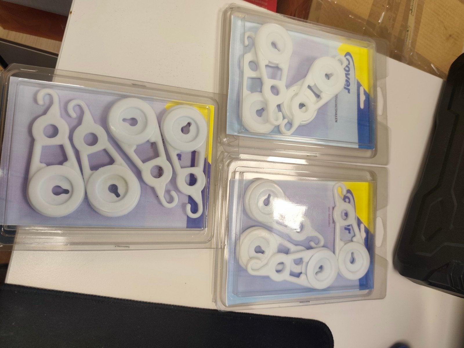 Nieuwe Gordijnglijders / Glijhaken – 3 Sets – Wit, Ophalen of Verzenden, Nieuw, Overige typen
