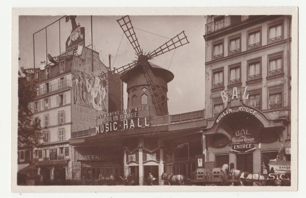 Moulin Rouge.  Parijs., Verzenden, 1920 tot 1940, Ongelopen, Overige thema's
