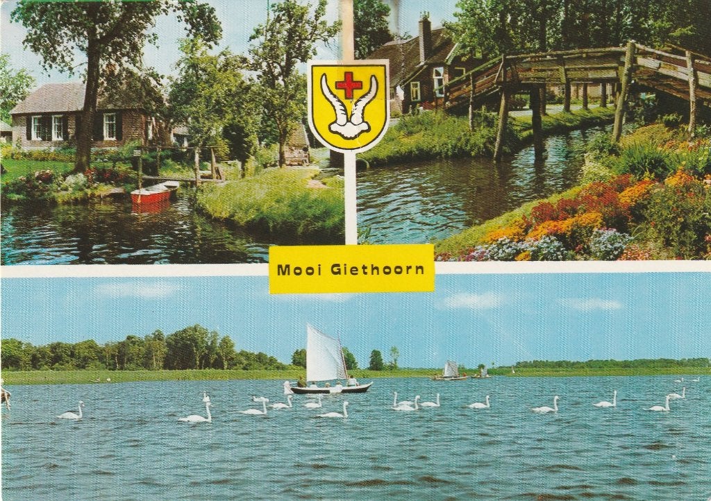 GIETHOORN Boerderij Brug Zwanen, Verzenden, 1960 tot 1980, Gelopen, Overijssel