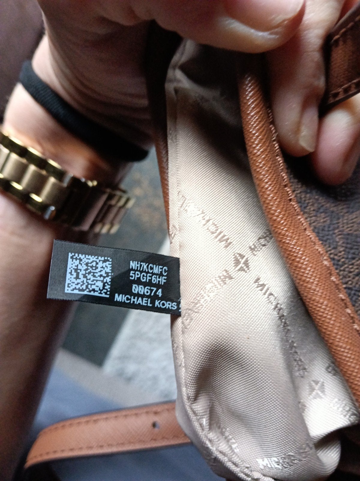 Michael Kors Jet Set Travel Tote Tas Bruin, Ophalen of Verzenden, Zo goed als nieuw, Bruin, Shopper