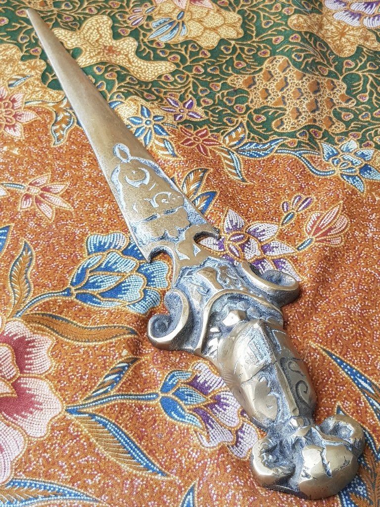 Mooie oude koperen dolk uit Engeland 34,6 cm., Antiek en Kunst, Ophalen of Verzenden, Koper