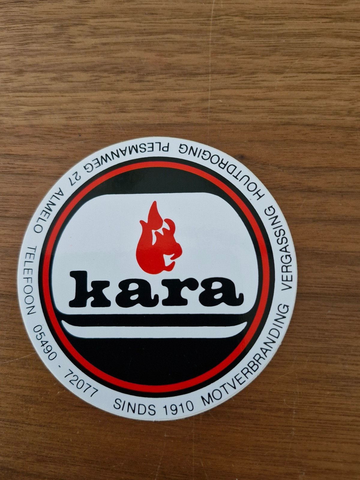 9262 Kara Sticker - Houtdroging, Vergassing, Motverbrandi, Ophalen of Verzenden, Gebruikt, Bedrijf of Vereniging