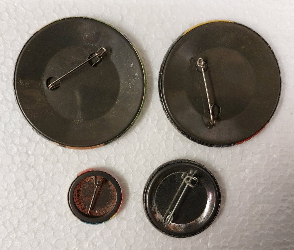Madonna : set van 4 originele buttons vintage Dick Tracy, Gebruikt, Verzenden, NvT, Foto of Kaart