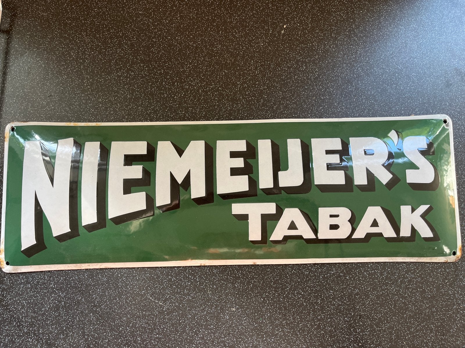 Vintage Niemeyer's Tabak Emaille Reclamebord, Ophalen of Verzenden
