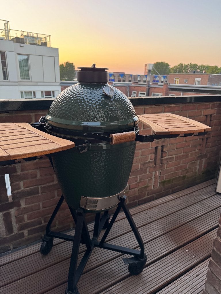 Big Green Egg Medium, Ophalen of Verzenden, Gebruikt, Big Green Egg, Met accessoires