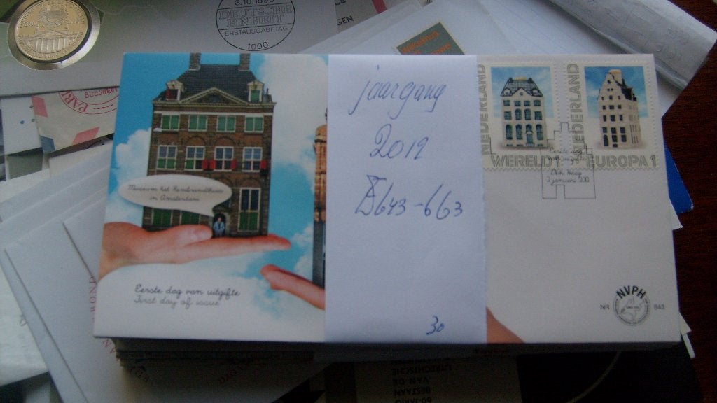 Jaargang 2012 fdc Nederland compleet E643 tm 663 Voor 22,50, Postzegels en Munten, Postzegels | Eerstedagenveloppen, Verzenden