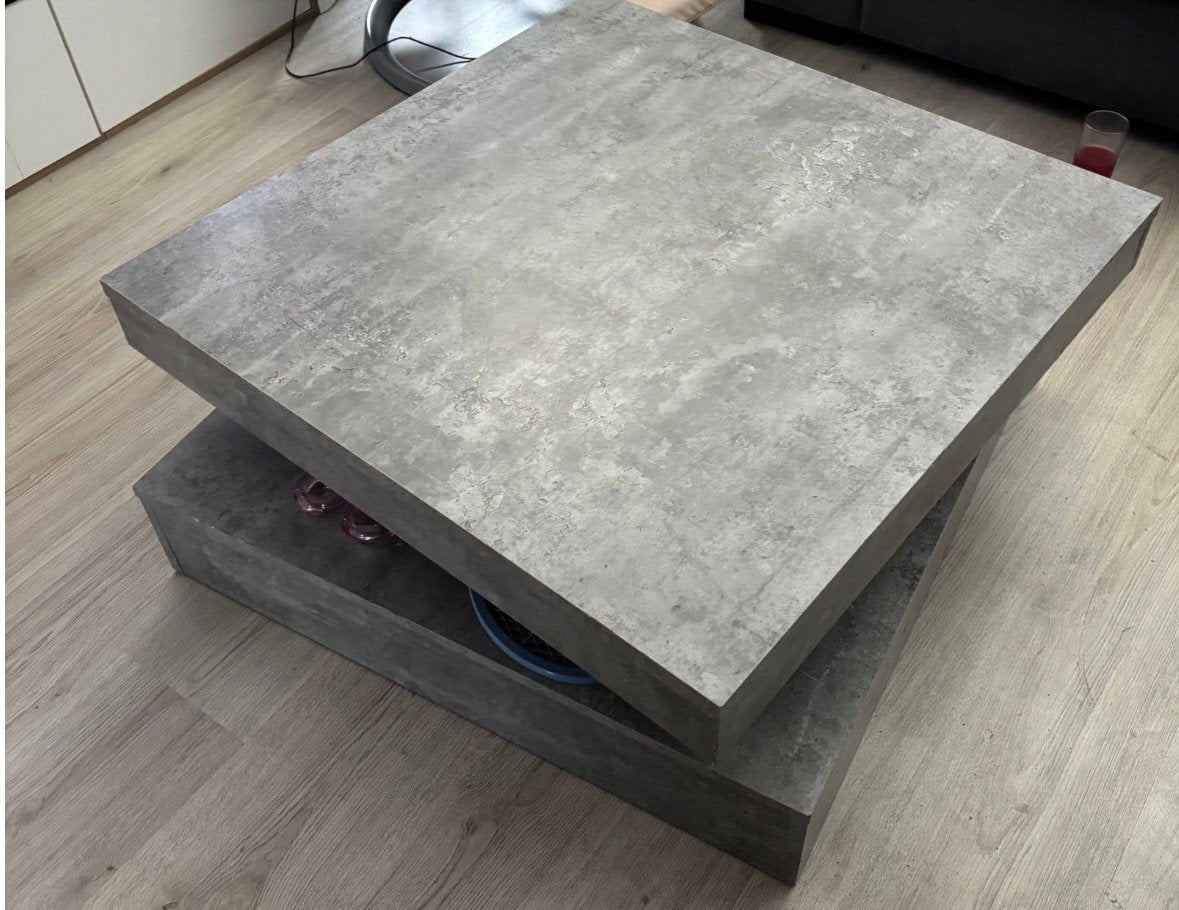 Grijze salontafel, 100 liter of meer, Ophalen, Gebruikt, Transportkar