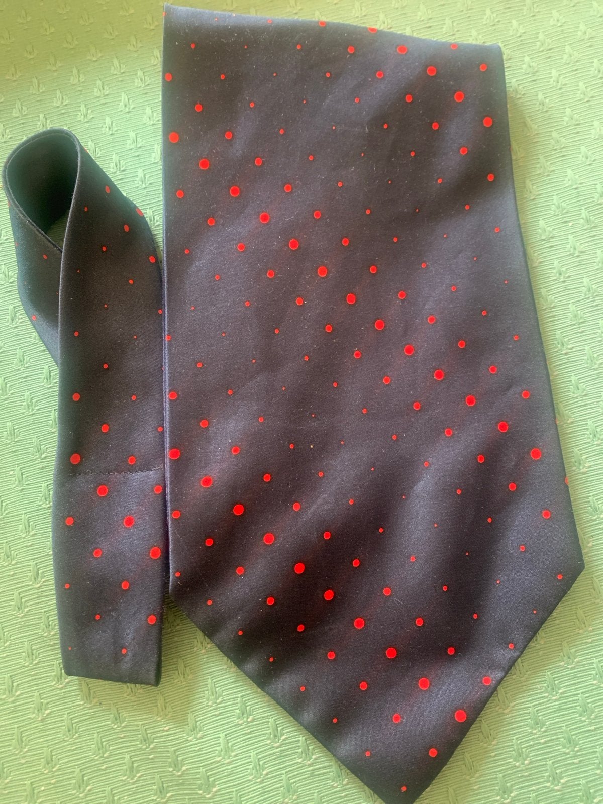 Choker voor heren polyester blauw met rode balletjes, Ophalen of Verzenden, Zo goed als nieuw, Blauw, Met patroon