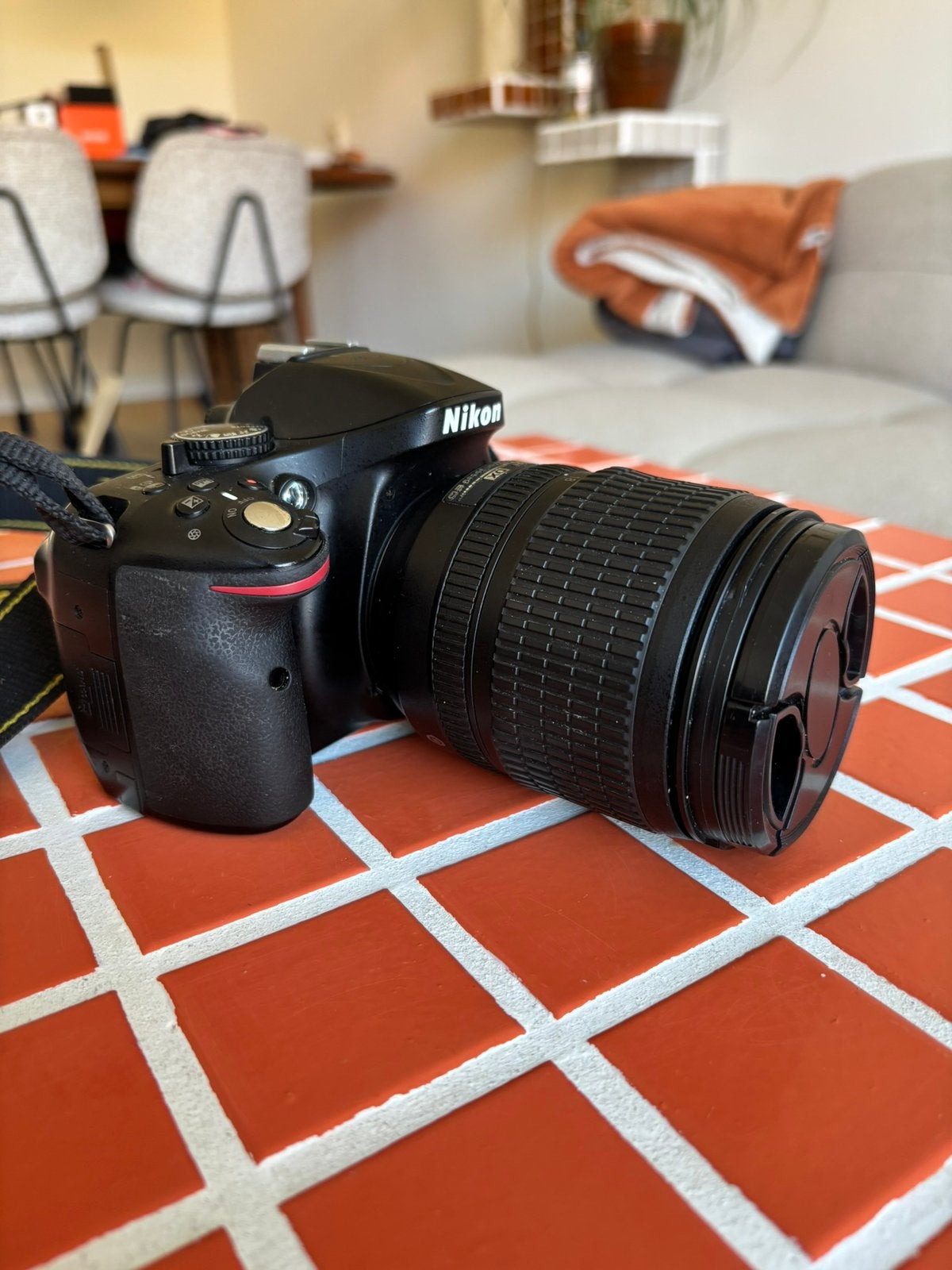 Nikon D5200 + Nikon DX 18-105 f/3.5-5.6, Ophalen, Accu, Gebruikt, Spiegelreflex