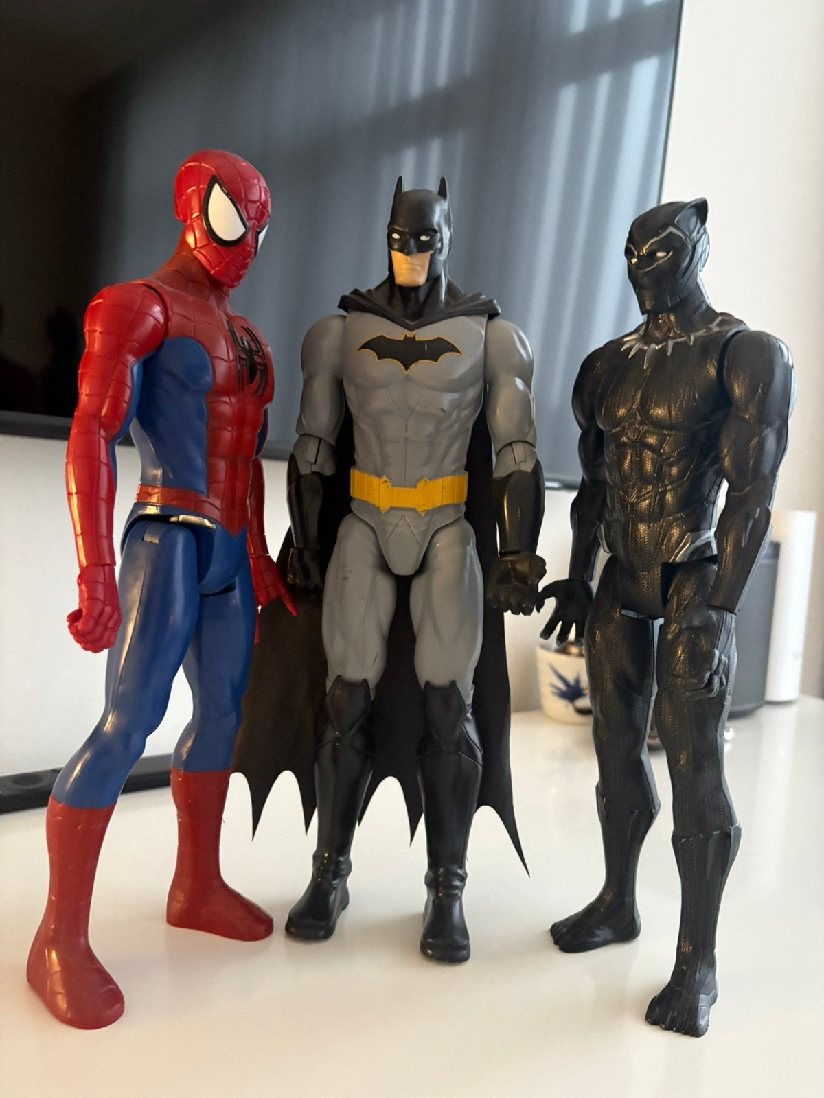 Actiefiguren: spiderman, batman en black panther, Ophalen, Zo goed als nieuw