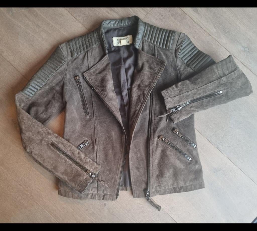 Jack van Mango maat XS, bruin lederlook, Mango, Bruin, Ophalen of Verzenden, Jasje