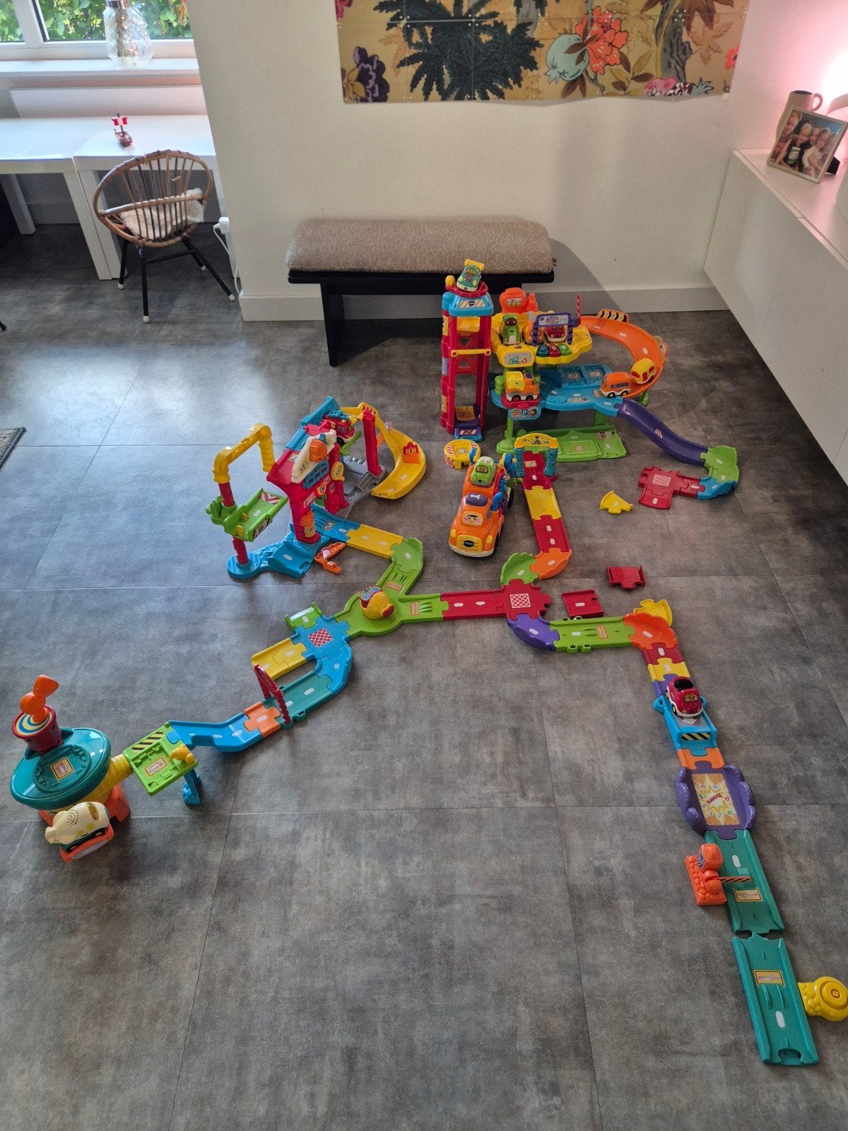 Toet Toet Auto's Set: Garage, Brandweerkazerne & 10 Auto's, Kinderen en Baby's, Ophalen, Gebruikt