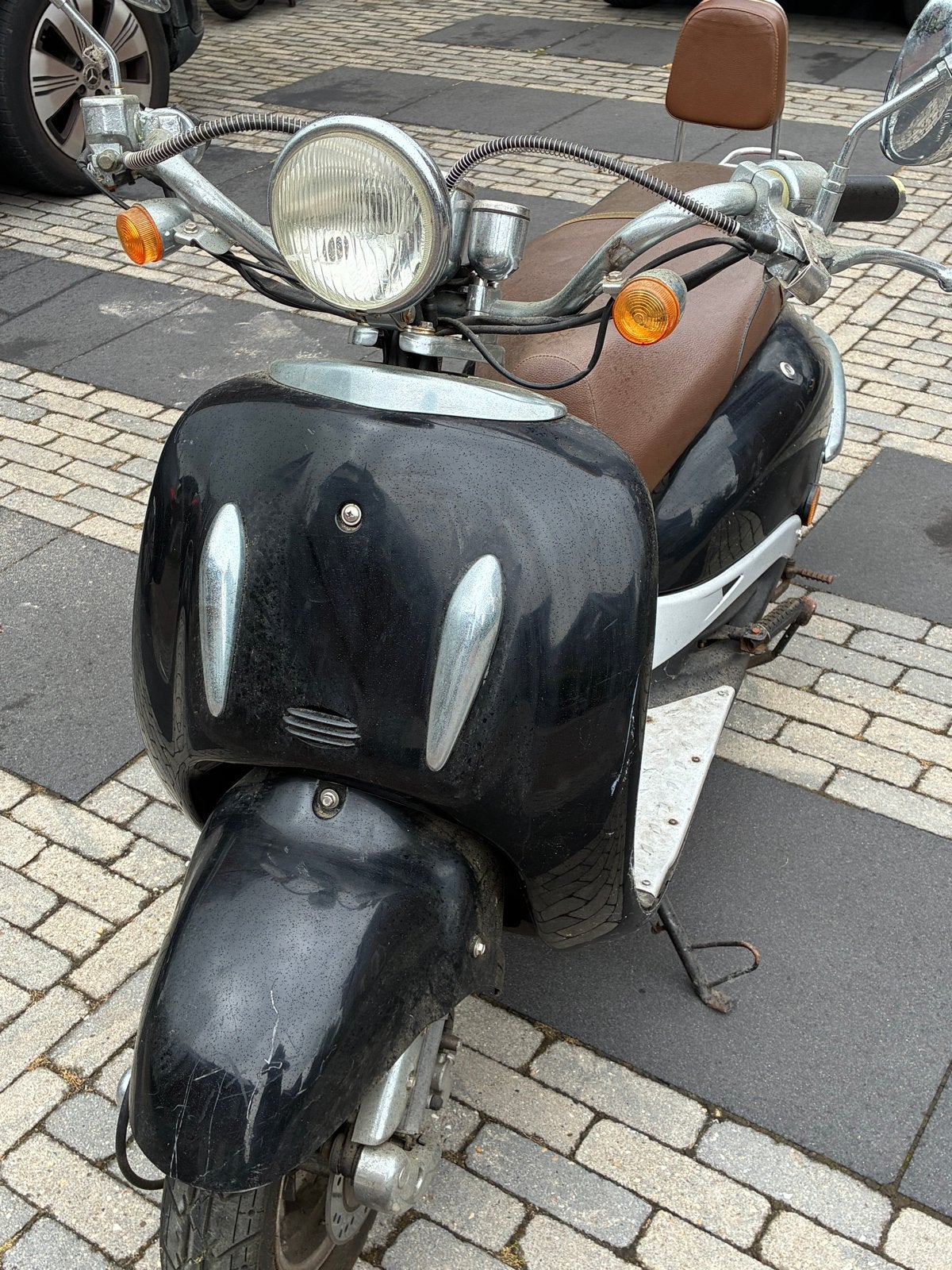 Grande Retro Scooter - Zwart, 3 jaar stilgestaan, Ophalen of Verzenden, Gebruikt, Benzine, Overige merken