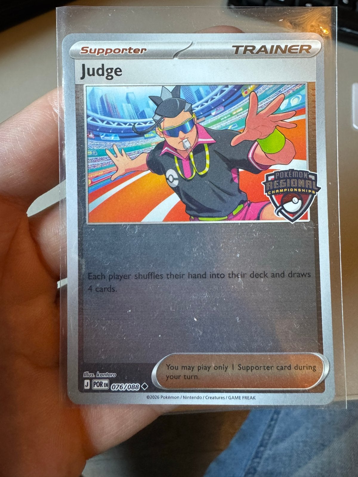 Pokemon Judge Regional Championship Promo Kaart, Ophalen of Verzenden, Zo goed als nieuw, Losse kaart