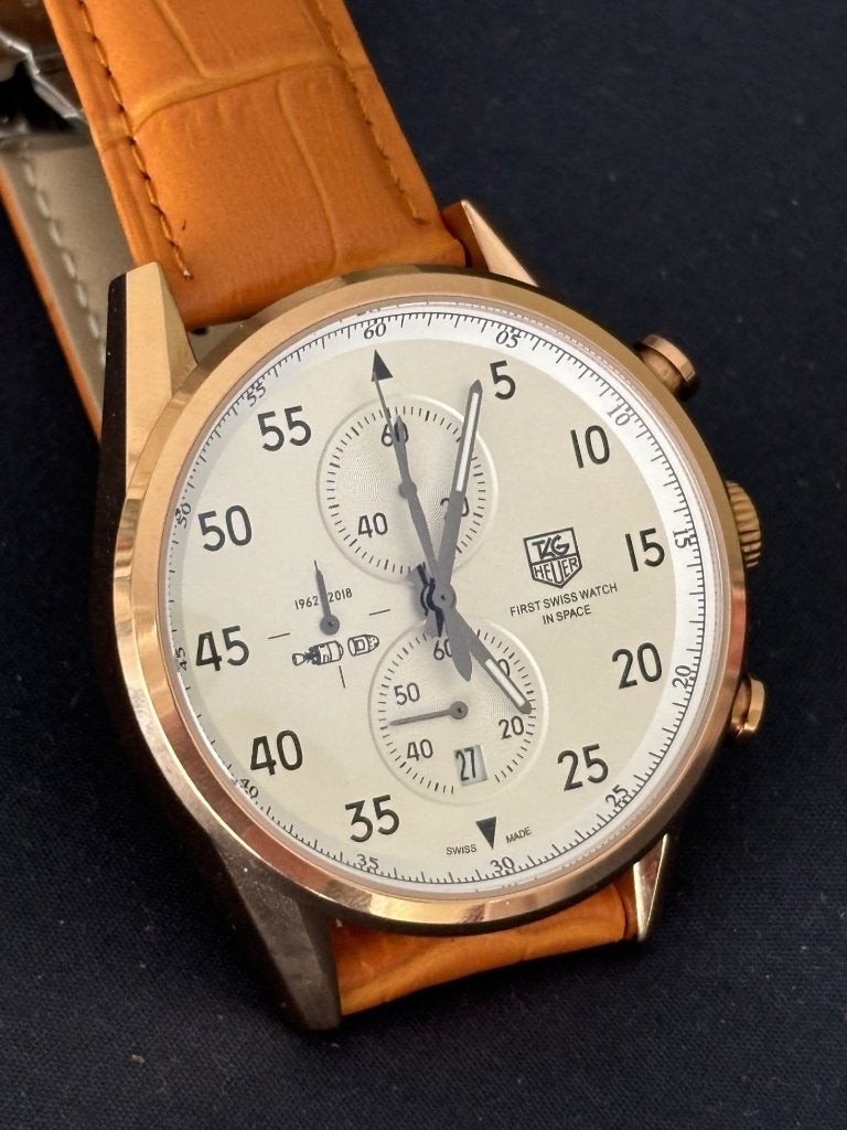 TAG Heuer 1887 rosé gold Anniversary Edition, Overige materialen, Leer, Polshorloge, Nieuw
