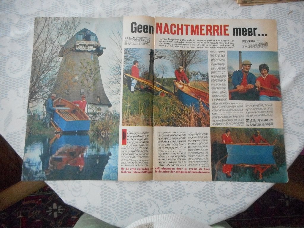 Amsterdam. J. Göhren. Eigen boot. Nachtmerrie. 1961., Ophalen of Verzenden, 1960 tot 1980, Nederland, Knipsel(s)
