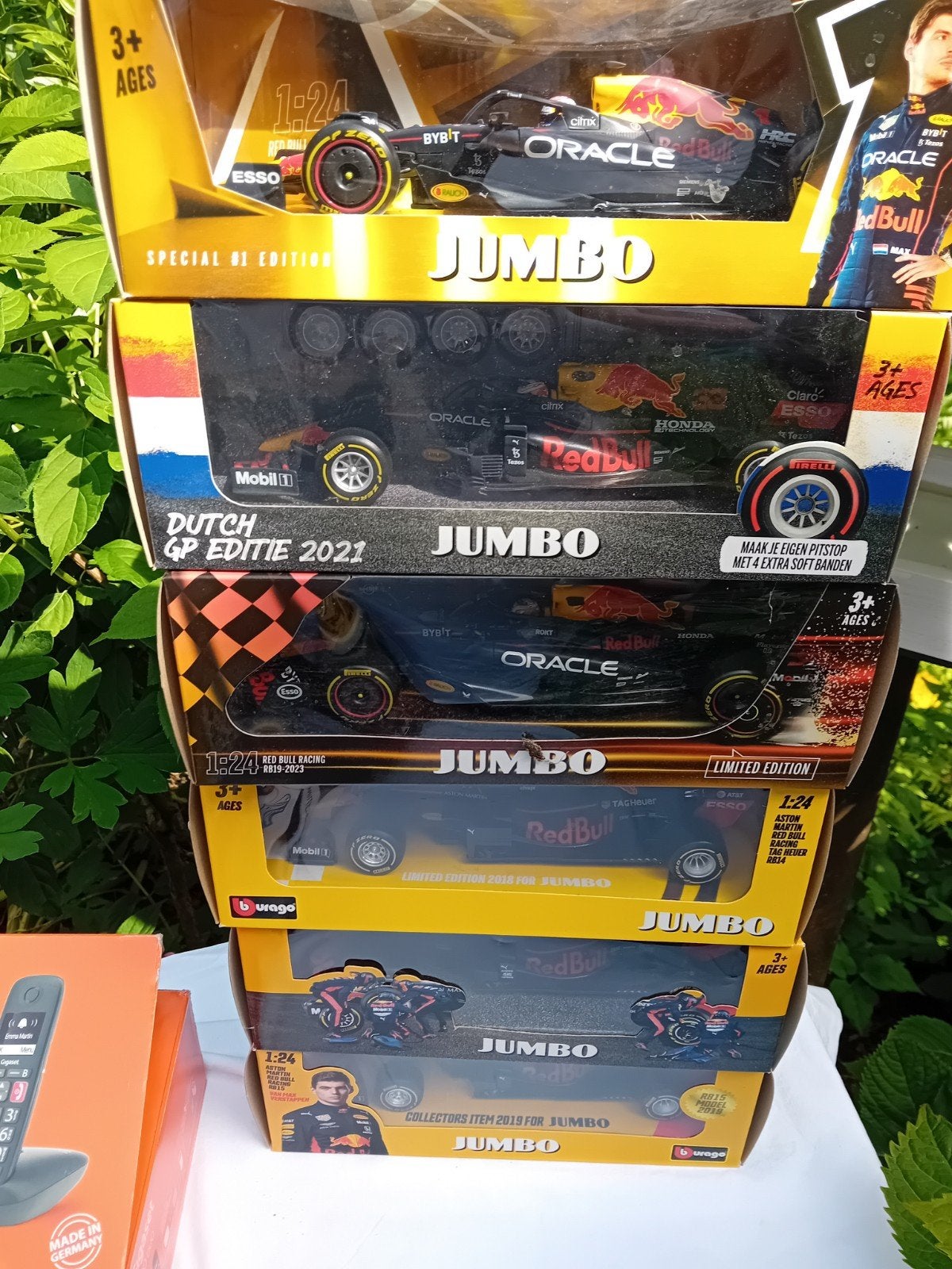 Tekoop 6 x max verstappen jumbo auto, Ophalen, Nieuw, Bburago