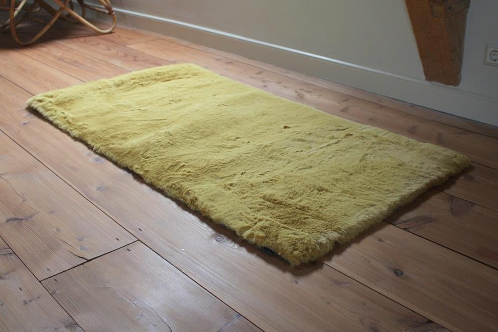 Superzacht vloerkleed Comfy Grandstone okergeel 80x150 cm., 100 tot 150 cm, Nieuw, Rechthoekig, 50 tot 100 cm