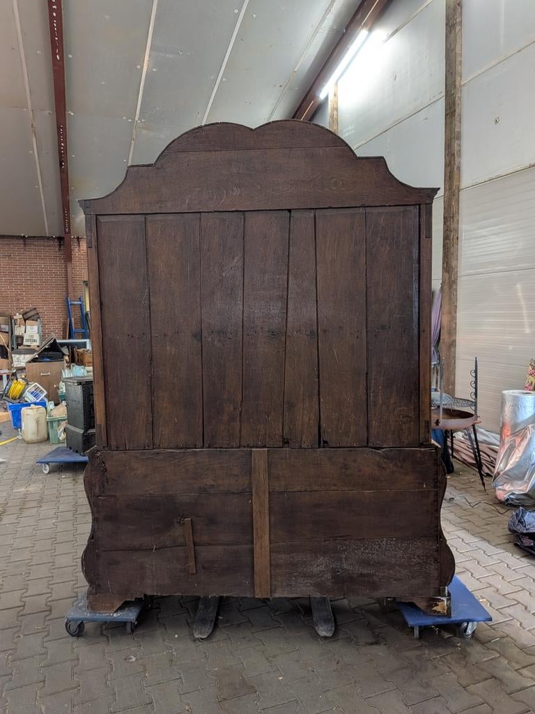 Antieke Massief Eiken Kast ca. 1900 | 2-Deurs | Met Laden |, Ophalen