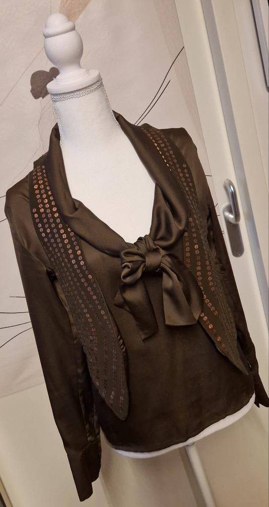 Blouse gilet en tiny scarf set, Kleding | Dames, Glamorous, Ophalen of Verzenden, Gedragen, Groen