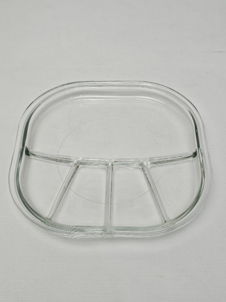 # Joe Colombo. Glazen fondue borden, model Arno, glas, Gebruikt, Ophalen of Verzenden, Glas, Bord(en)