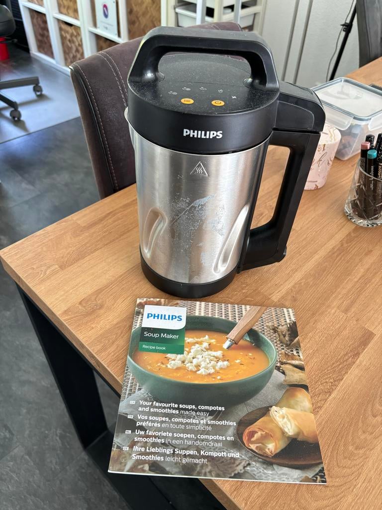 Philips Soup Maker - Maak eenvoudig heerlijke soepen, Witgoed en Apparatuur, 1 tot 2 liter, Ophalen of Verzenden, Zo goed als nieuw
