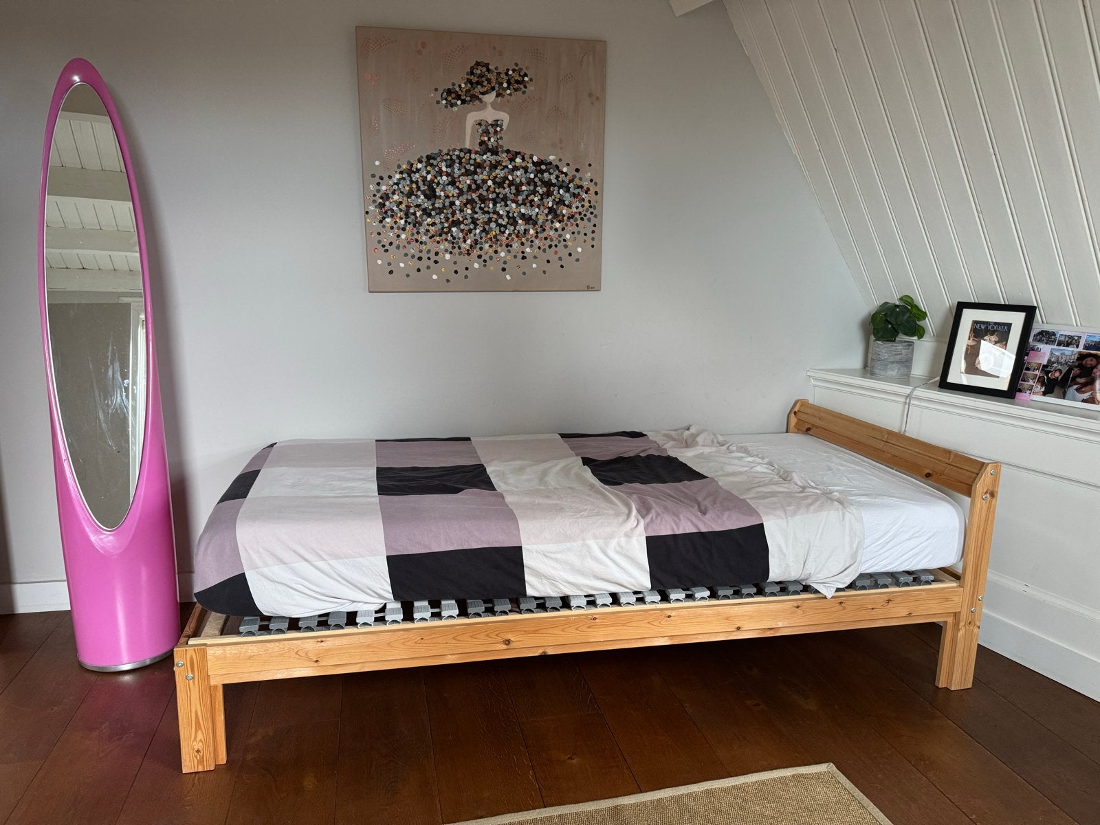 Eenpersoons bed 90x200cm met lattenbodem, Huis en Inrichting, Slaapkamer | Bedden, Ophalen, Gebruikt, 90 cm, Eenpersoons