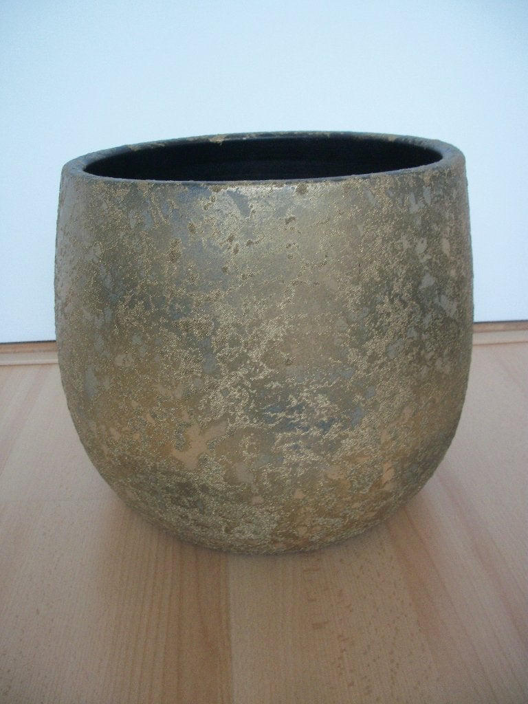 Mica Decorations Clemente Bloempot- Goud 25,5 hoog - Nieuw, 25 tot 40 cm, Rond, Ophalen of Verzenden, Minder dan 40 cm