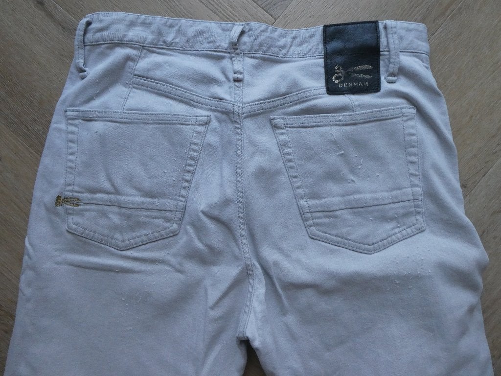 Beige Denham Crop, Low Crotch Crop broek maat 31, Overige kleuren, W32 (confectie 46) of kleiner, Ophalen of Verzenden, Zo goed als nieuw