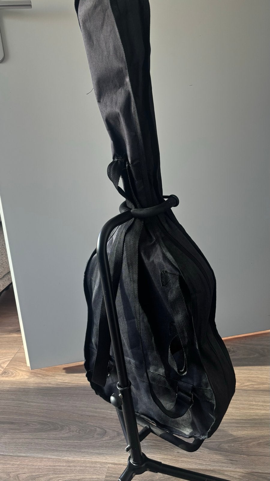 Klassieke gitaar met standaard en hoes