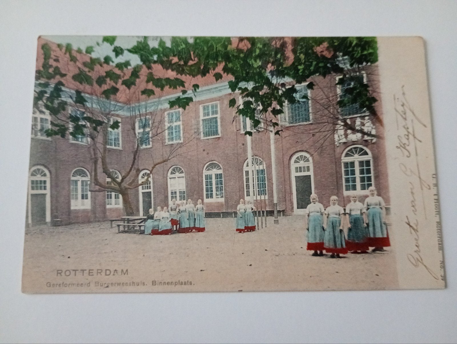 Rotterdam Gereformeerd Burgerweeshuis 1904, Verzamelen, Ophalen of Verzenden, Voor 1920, Gelopen, Zuid-Holland