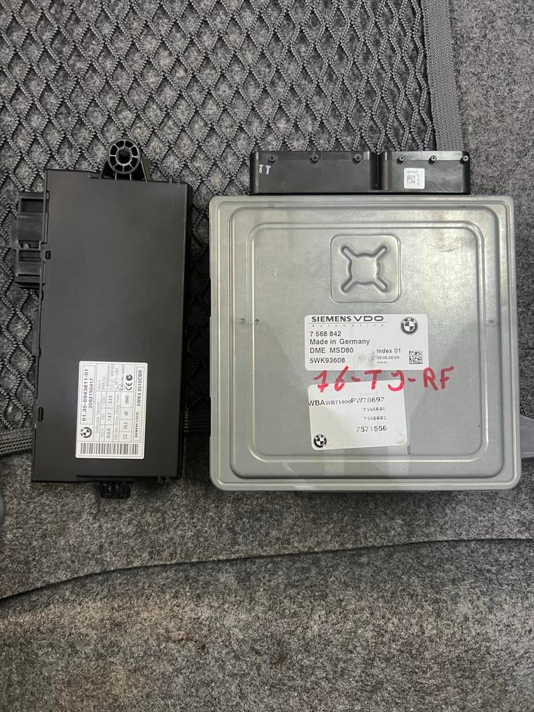 BMW 335i E9x N54B30 ECU MSD80 + CAS set, Gebruikt, Bmw, Verzenden, Bmw