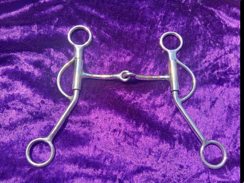 Westernbit met koperen inleg, Dieren en Toebehoren, Paarden en Pony's | Hoofdstellen en Tuigage, Gebruikt, Inclusief bit, Zilver
