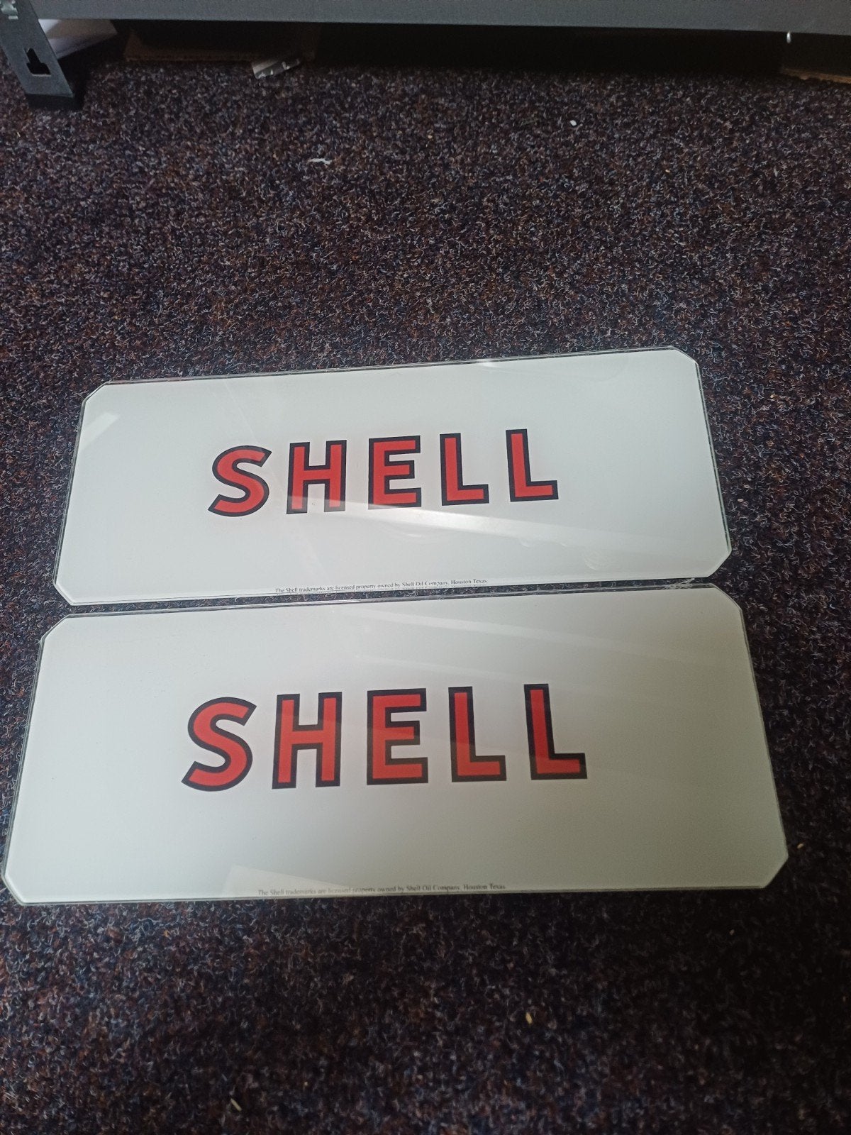 benzinepomp plaatjes glas. shell, Ophalen of Verzenden