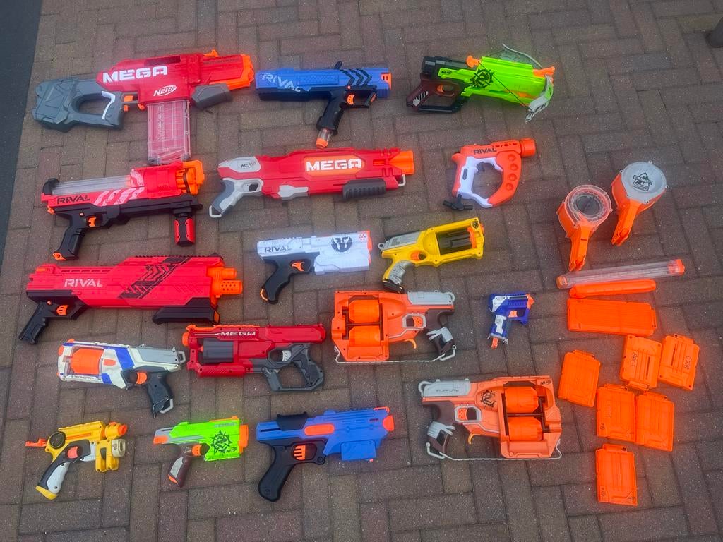 Nerf Pistolen Collectie - Alles Werkend!, Ophalen of Verzenden, Gebruikt