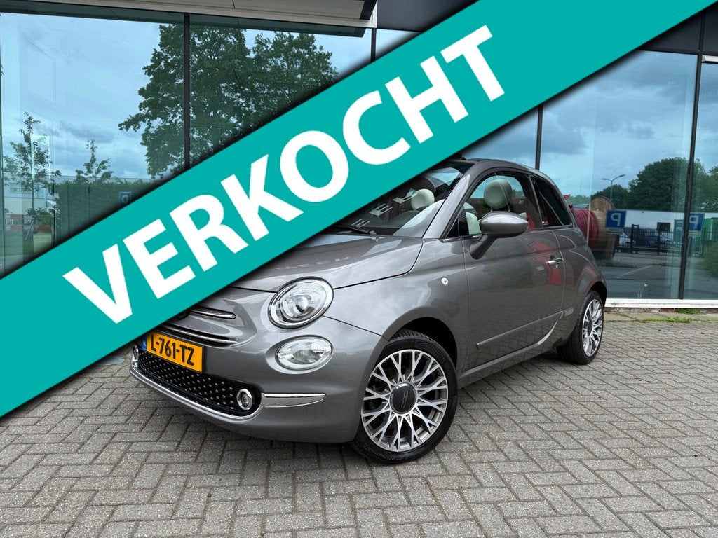 Fiat 500C 1.2 Lounge - Automaat - Navi - Airco - Cruise - LE, Auto's, Fiat, 4 cilinders, Cabriolet, 4 stoelen, Leder en Stof