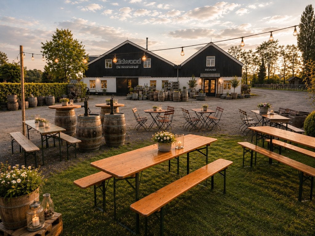 Bierset | Biertafel | Bierbank | Picknick tafel | Klapbank, Ophalen, Gebruikt, Inklapbaar, Rechthoekig