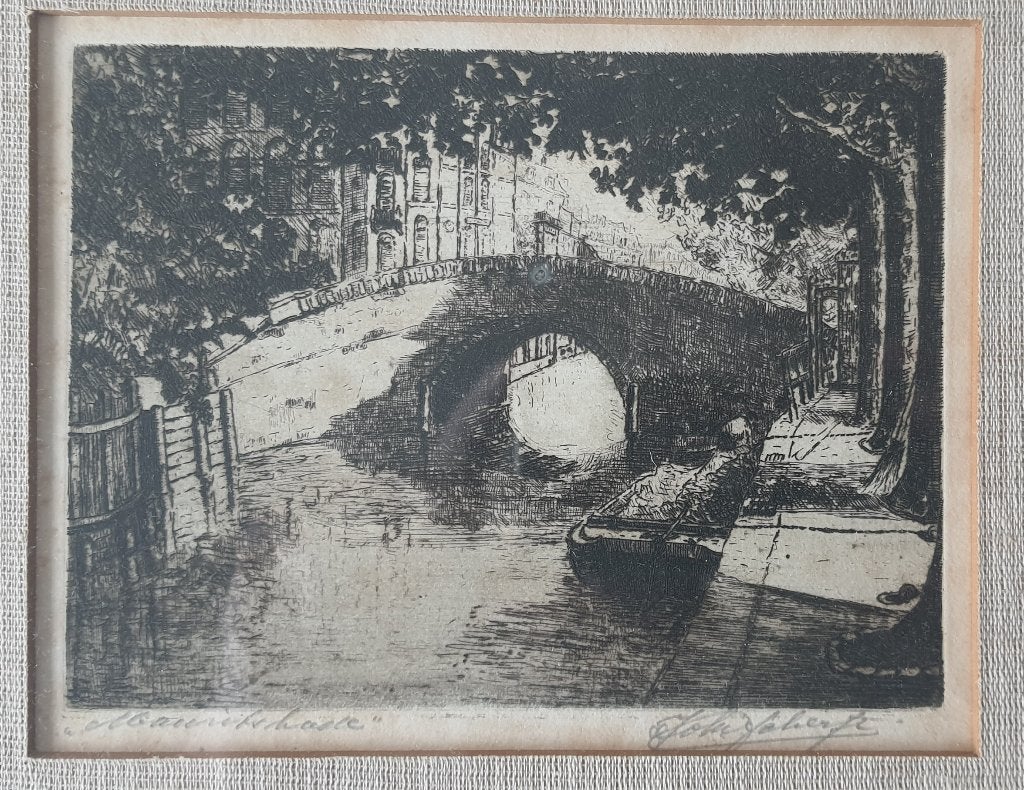 Mauritskade Den Haag, Antiek en Kunst, Verzenden, Stadsgezicht, Ets
