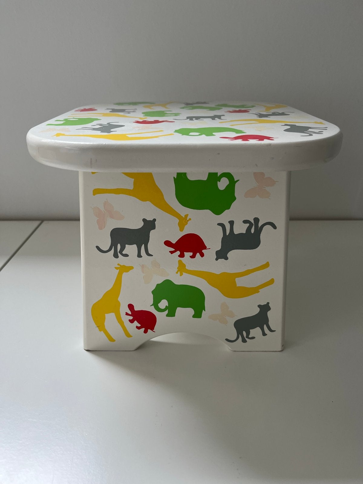 Leuk kinderkrukje met dierenprint - 20cm hoog, Ophalen of Verzenden, Gebruikt