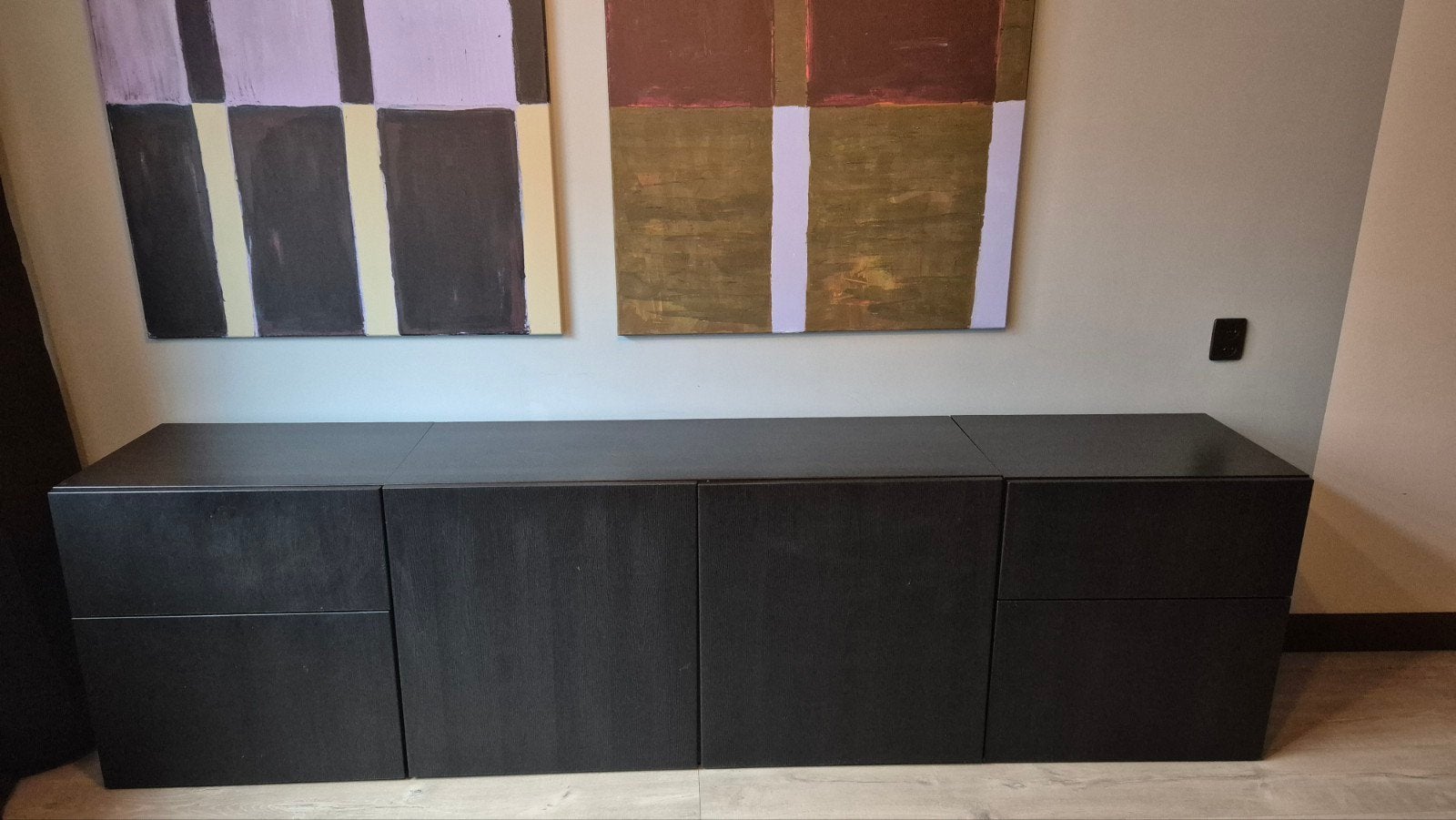 IKEA BESTA kast zwartbruin/Laxviken zwart met ladesysteem, Ophalen