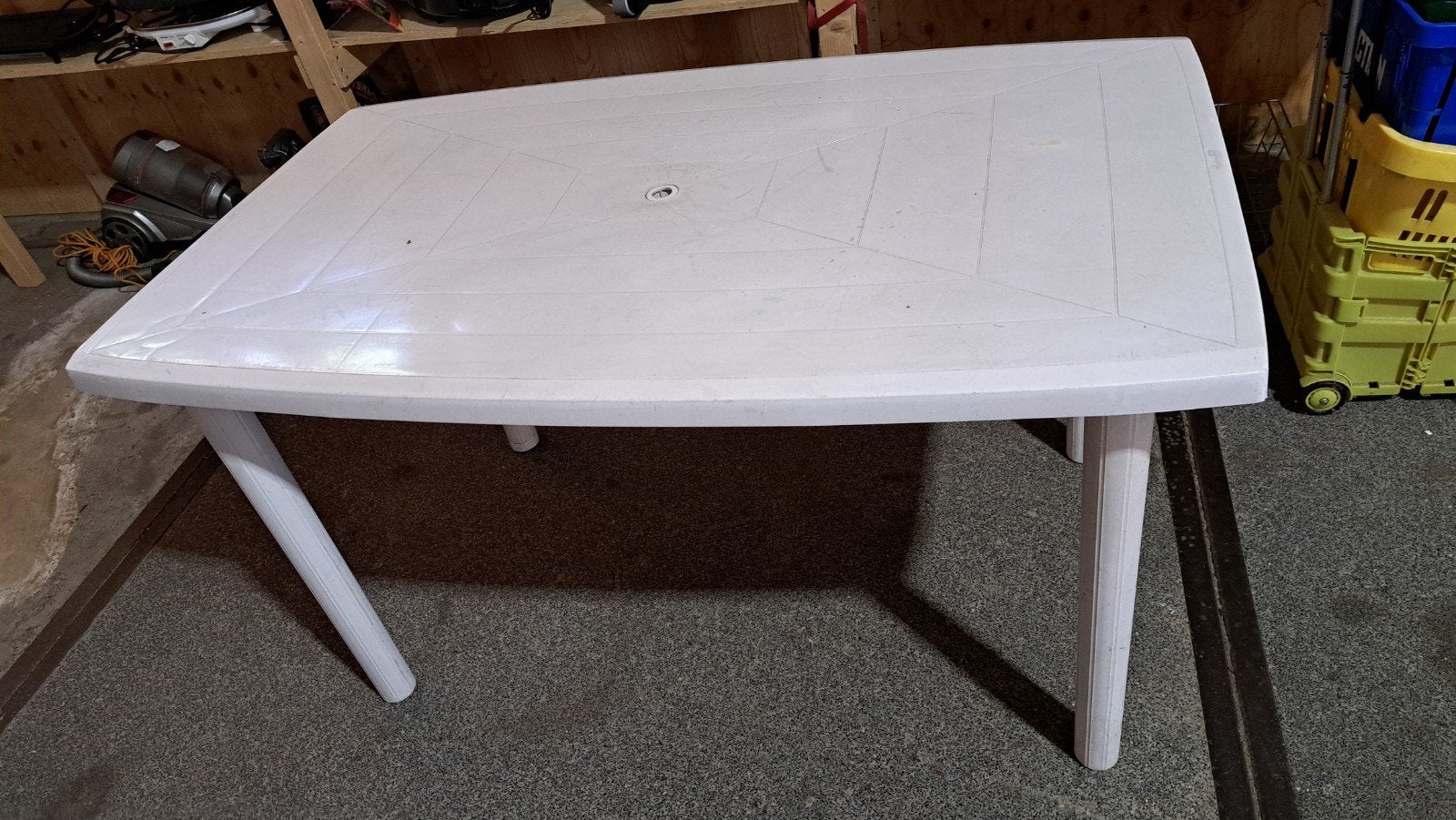 Hartman tuintafel wit - Gebruikt, Ophalen, Gebruikt, Rechthoekig, Kunststof