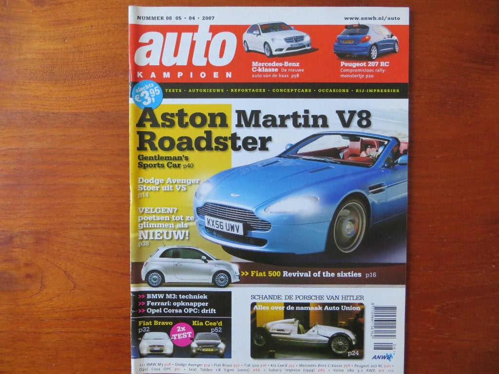Autokampioen 8 2007 Fiat 500, M3, Avenger, Vantage, C-Klasse, Ophalen of Verzenden, Nieuw, Mercedes