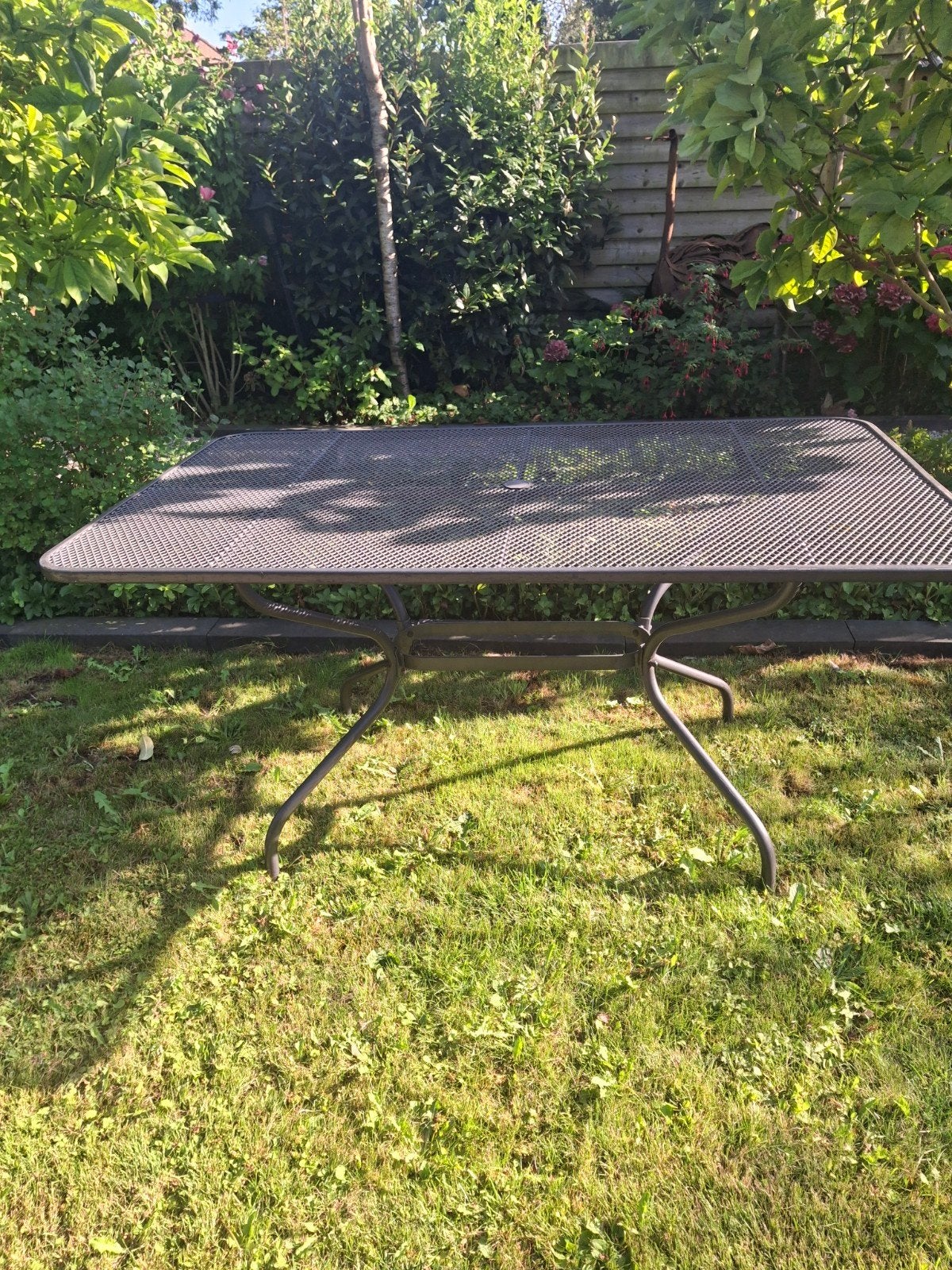 tuintafel 90 x145 metaal, Ophalen, Gebruikt, Rechthoekig, Metaal