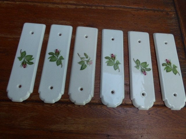 4 romantische porseleinen deurplaten, porcelaine de paris, Antiek en Kunst, Antiek | Porselein, Ophalen of Verzenden
