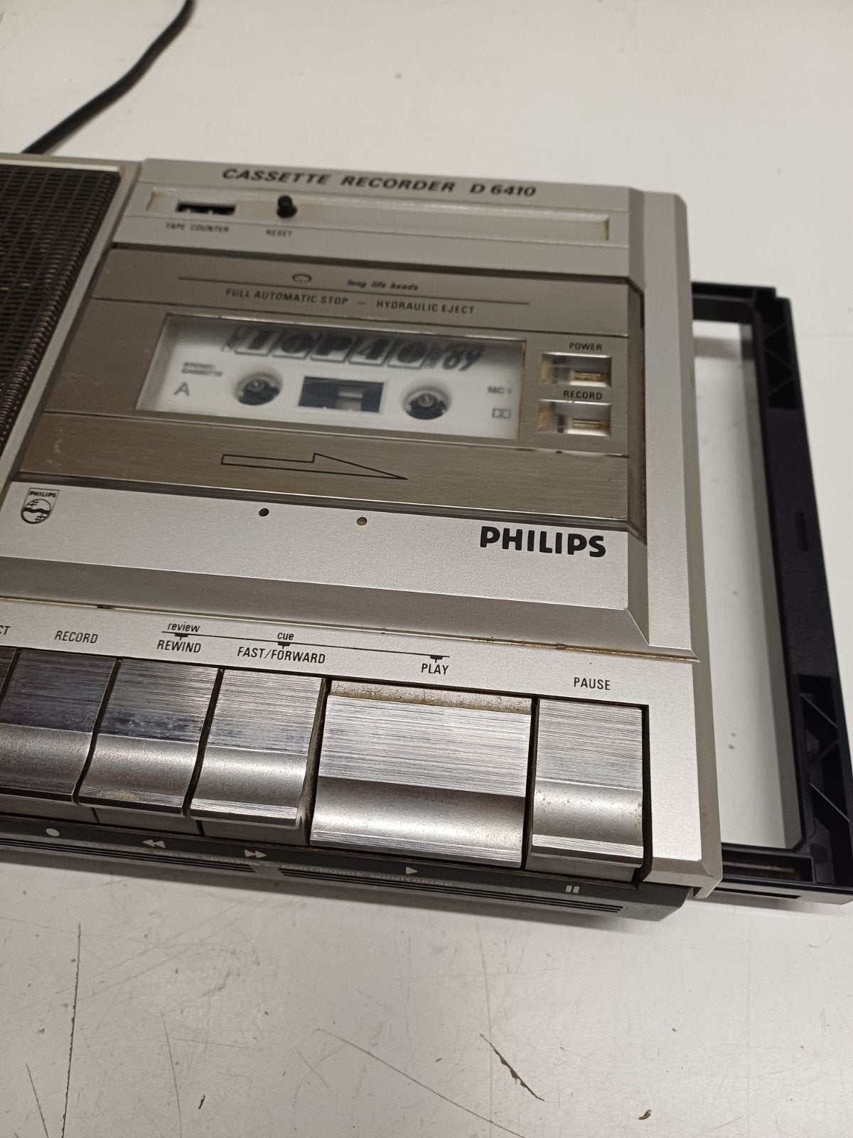 Philips D6410 Cassette Recorder uit begin jaren '80 Werkend, Ophalen of Verzenden, Enkel, Philips, Tiptoetsen