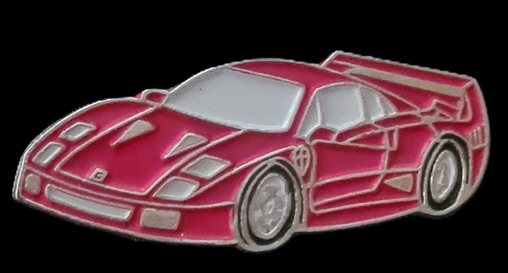 Ferrari F40 pin- rood gelakt, Verzamelen, Verzenden, Nieuw, Transport, Speldje of Pin